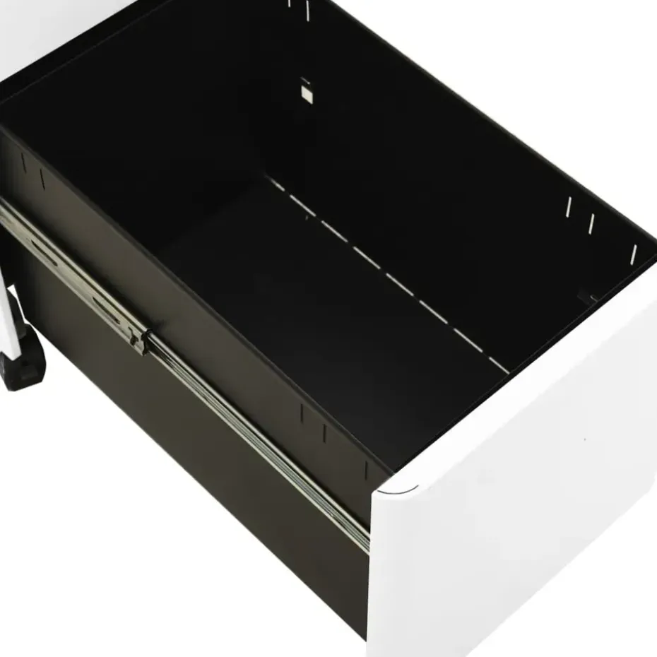 vidaXL - Ladeblok - Wit - Staal