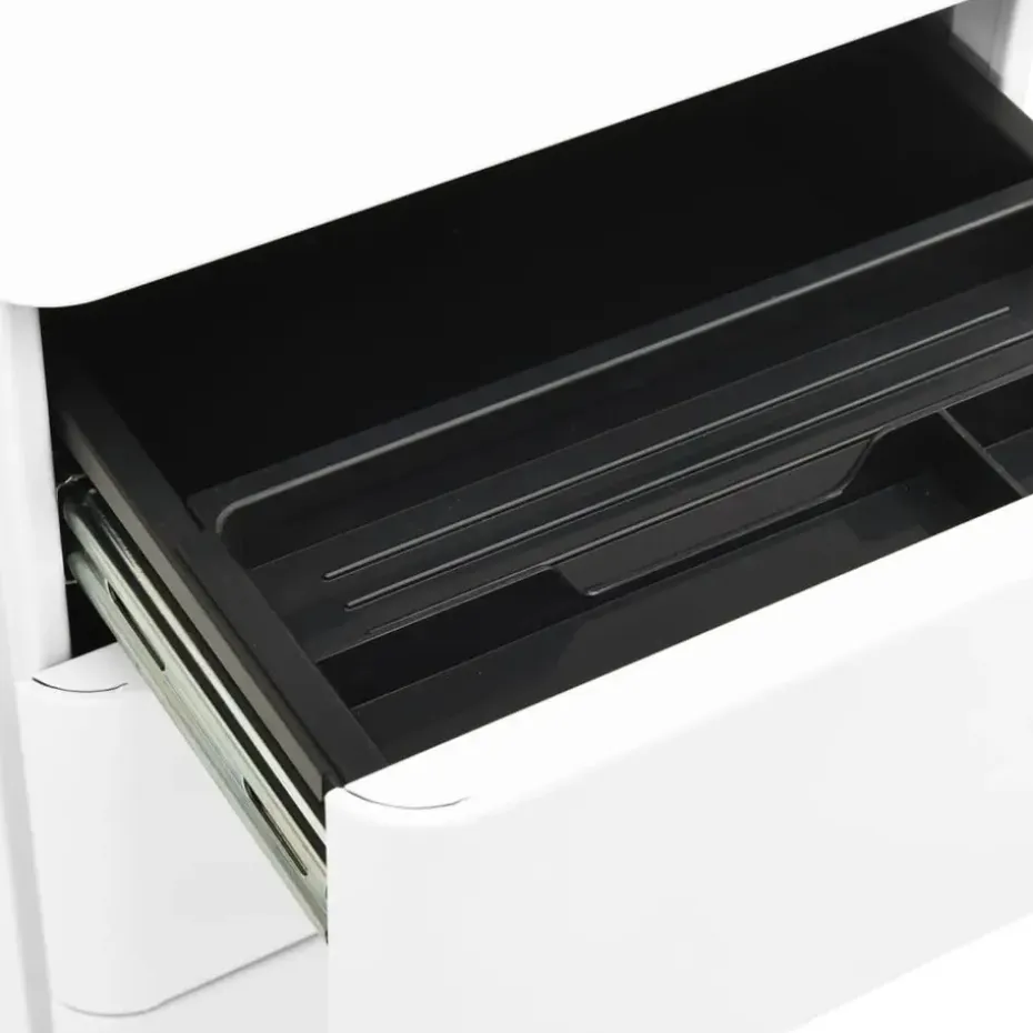 vidaXL - Ladeblok - Wit - Staal