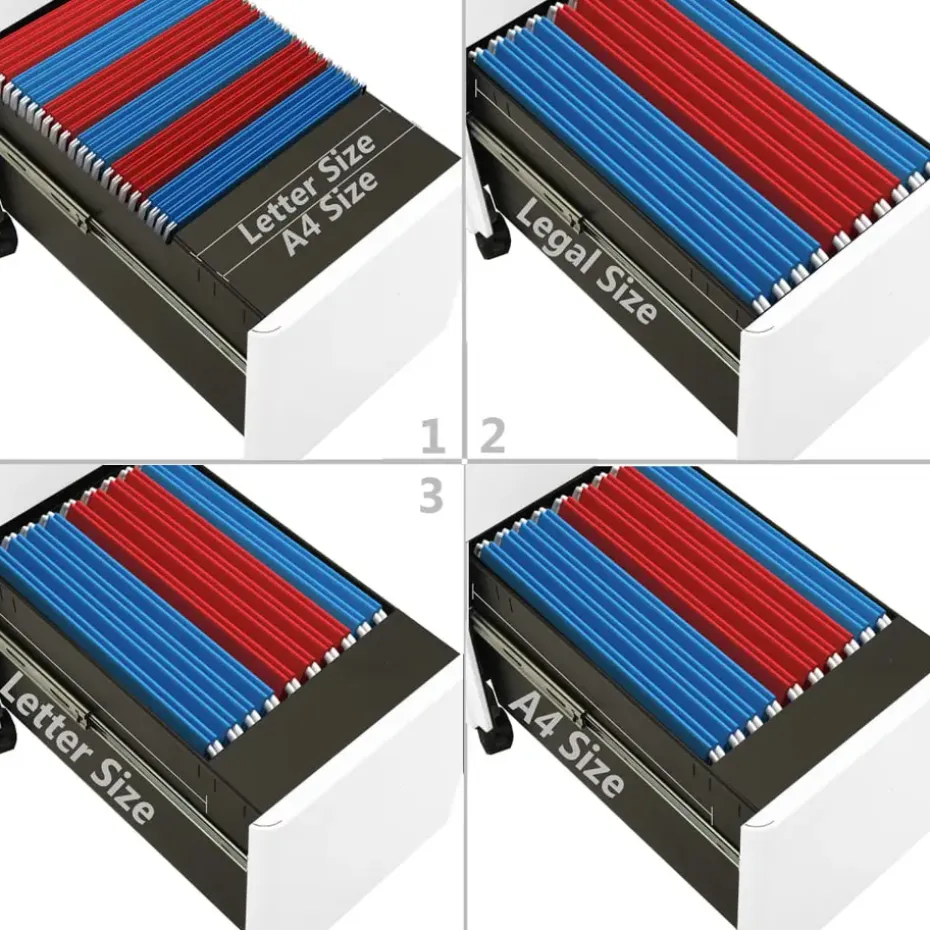 vidaXL - Ladeblok - Wit - Staal