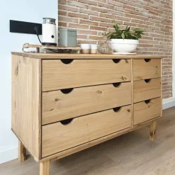 vidaXL - Ladekast - Bruin - Grenenhout