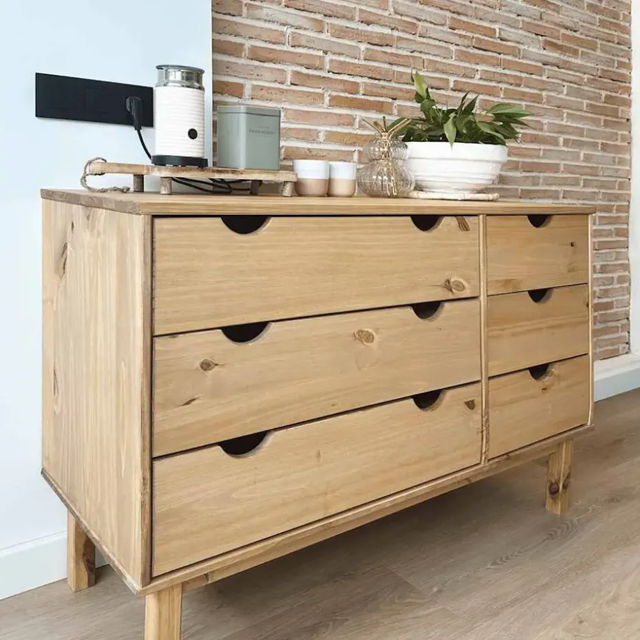 vidaXL - Ladekast - Bruin - Grenenhout