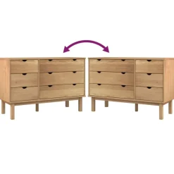 vidaXL - Ladekast - Bruin - Grenenhout