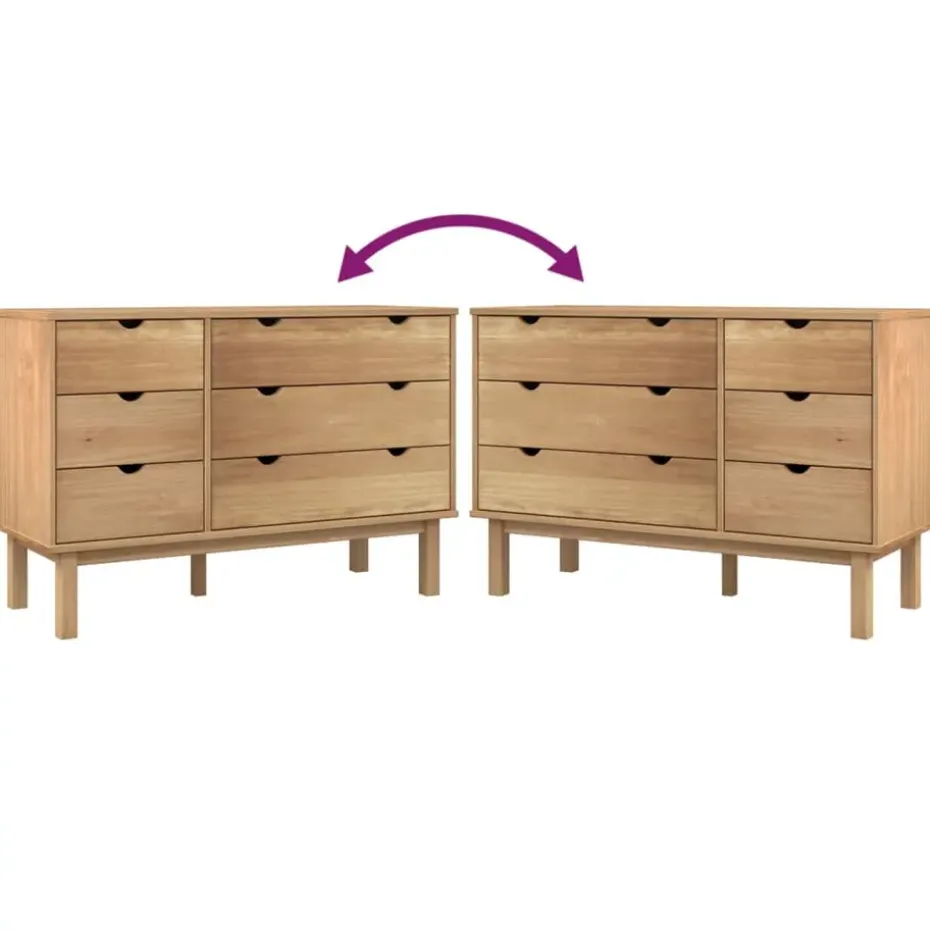 vidaXL - Ladekast - Bruin - Grenenhout