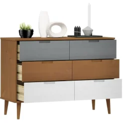 vidaXL - Ladekast - Bruin - Grenenhout