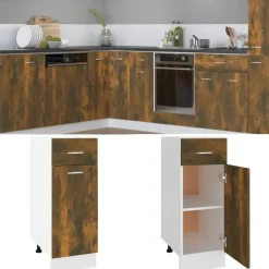 vidaXL - Ladekast - Bruin - Bewerkt hout