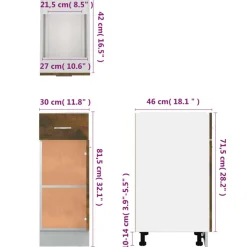 vidaXL - Ladekast - Bruin - Bewerkt hout