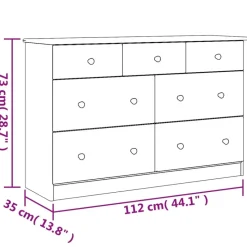 vidaXL - Ladekast - Bruin - Grenenhout