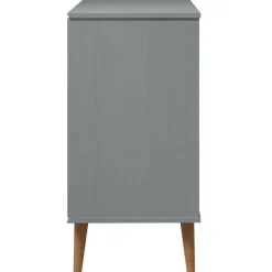 vidaXL - Ladekast - Grijs - Grenenhout