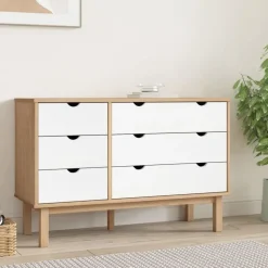 vidaXL - Ladekast - Wit - Grenenhout