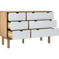 vidaXL - Ladekast - Wit - Grenenhout