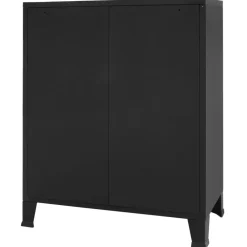 vidaXL - Ladekast - Zwart - Metaal