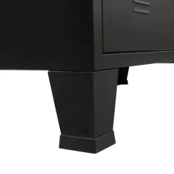 vidaXL - Ladekast - Zwart - Metaal