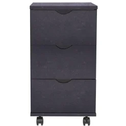 vidaXL - Ladekast - Zwart - Bewerkt hout