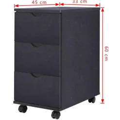 vidaXL - Ladekast - Zwart - Bewerkt hout