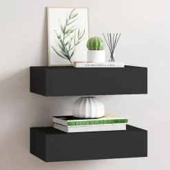 vidaXL - Ladeschap - Zwart - MDF