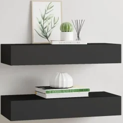 vidaXL - Ladeschap - Zwart - MDF