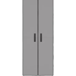 vidaXL - 10-lagen Schoenenkast met 2 deuren - Grijs - Stof - 60x30x166 cm