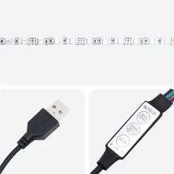vidaXL - LED bed met opbergruimte - Hydraulisch - Wit - Kunstleer - 120x200 cm