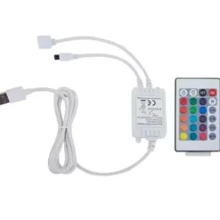 vidaXL - LED bed met opbergruimte - Hydraulisch - Zwart - Kunstleer - 90x200 cm