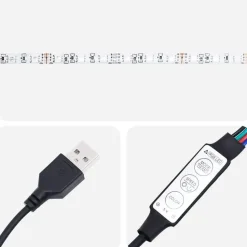 vidaXL - LED TV-meubel met 2 lades en 4 deuren - Wit - Hout - 160.5x41x50 cm