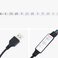 vidaXL - LED TV-meubel met deur - Zwart eiken - Hout - 60x35x40 cm