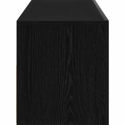 vidaXL - LED TV-meubel met deur - Zwart eiken - Hout - 60x35x40 cm