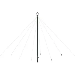 vidaXL - Led-kerstboom - Blauw - IJzer