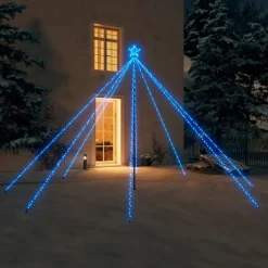 vidaXL - Led-kerstboom - Blauw - IJzer