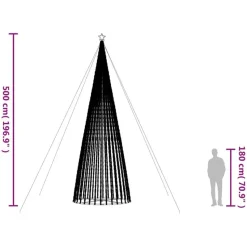 vidaXL - Led-kerstboom - Warmwit - 500 cm