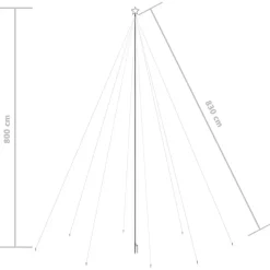 vidaXL - Led-kerstboom - Wit - 800 x 230 cm