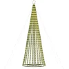vidaXL - LED-kerstboom met spikes 688 LEDs 100x300 cm - Warmwit - Koper, ijzer