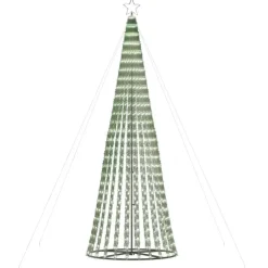 vidaXL - LED-kerstboom met spikes 688 LEDs 100x300 cm - Koudwit - Koper, ijzer