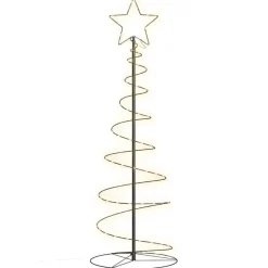 vidaXL - LED-kerstboom met 100 LED's 150x50 cm - Zwart - Metaal