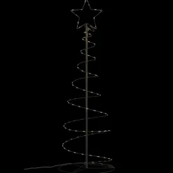 vidaXL - LED-kerstboom met 100 LED's 150x50 cm - Zwart - Metaal