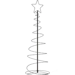 vidaXL - LED-kerstboom met 100 LED's 150x50 cm - Zwart - Metaal