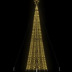 vidaXL - LED-kerstboom met spikes 1534 LEDs 166,5x500 cm - Warmwit - Koper