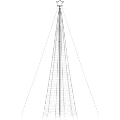 vidaXL - LED-kerstboom met spikes 1534 LEDs 166,5x500 cm - Warmwit - Koper