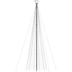 vidaXL - LED-kerstboom met spikes 1534 LEDs 166,5x500 cm - Warmwit - Koper