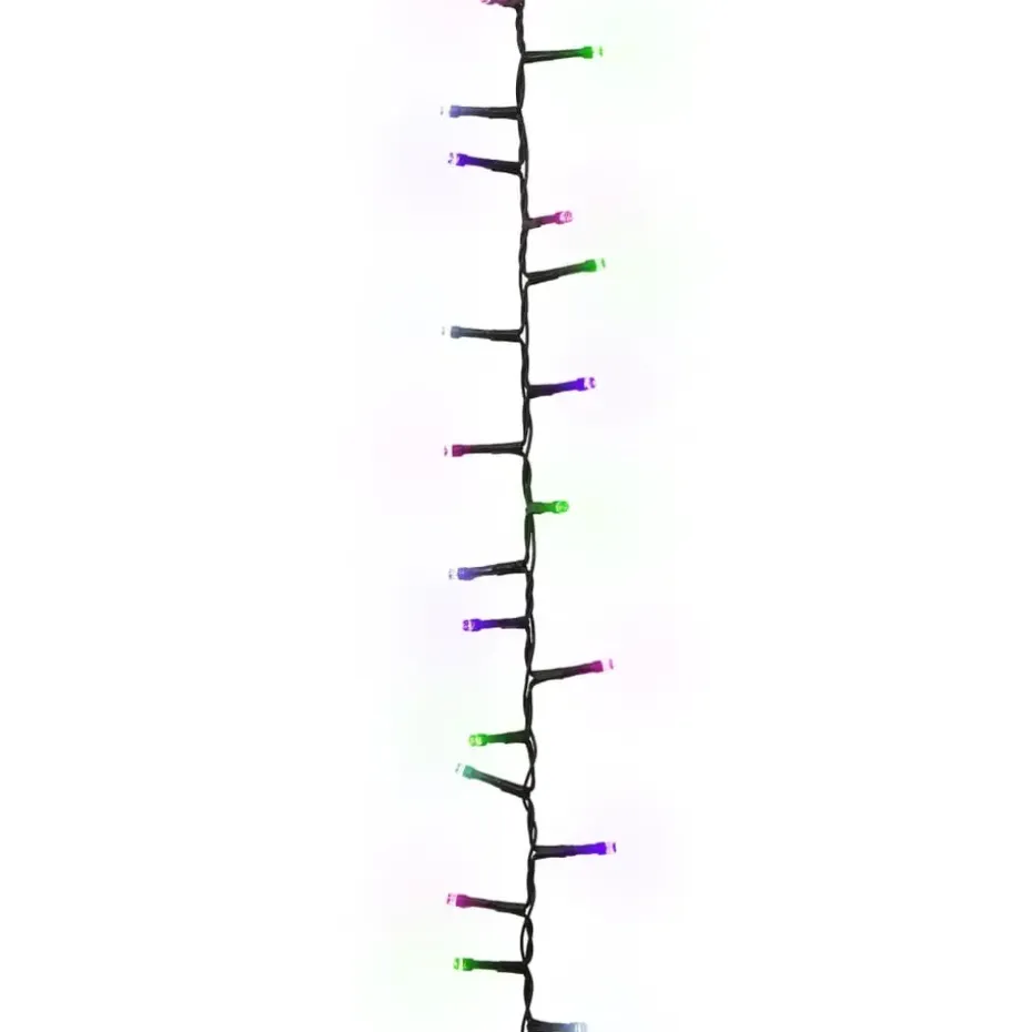 vidaXL - Led-slinger - Pastel multicolour and dark green - 13 m