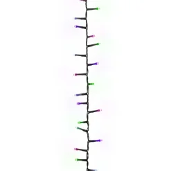 vidaXL - Led-slinger - Pastel multicolour and dark green - 45 m