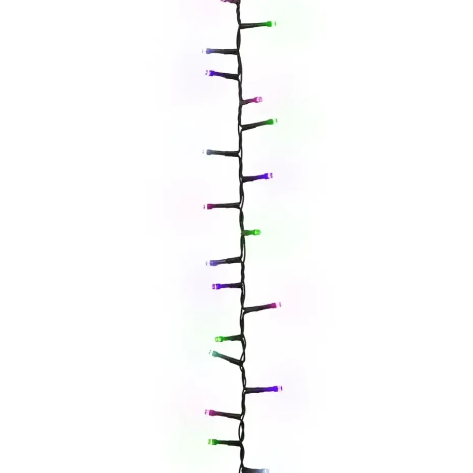 vidaXL - Led-slinger - Pastel multicolour and dark green - 45 m