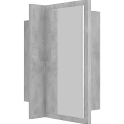 vidaXL - Led-spiegelkast - Grijs - Bewerkt hout