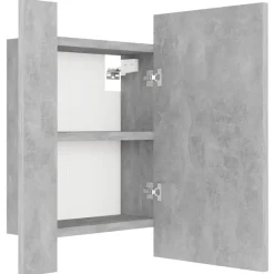 vidaXL - Led-spiegelkast - Grijs - Bewerkt hout