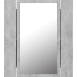 vidaXL - Led-spiegelkast - Grijs - Bewerkt hout