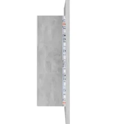 vidaXL - Led-spiegelkast - Grijs - Bewerkt hout