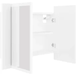 vidaXL - Led-spiegelkast - Wit - Bewerkt hout