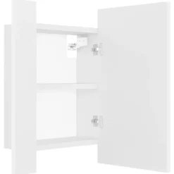 vidaXL - Led-spiegelkast - Wit - Bewerkt hout