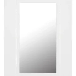 vidaXL - Led-spiegelkast - Wit - Bewerkt hout