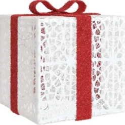 vidaXL - Lichtgevende Kerstdoos - Wit - 3 stuks