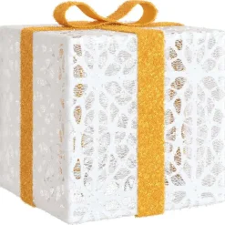 vidaXL - Lichtgevende Kerstdoos - Wit - 3 stuks